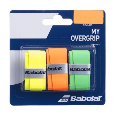 Blister Babolat My Overgrip Amarillo Naranja Verde 3 Unidades