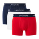 Boxers Lacoste Pique Azul Marino Blanco Rojo 3 Unidades
