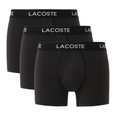Boxers Lacoste Pique Negro 3 Unidades