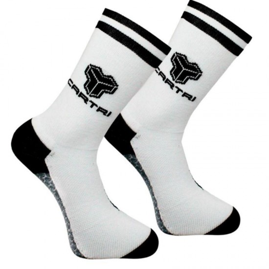 Calcetines Cartri Adler High Blanco Negro 1 Par