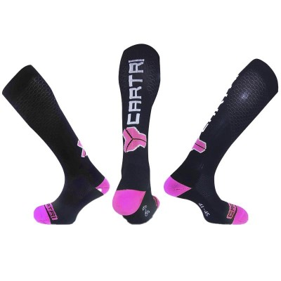 Calcetines de Compresion Cartri Dusk Negro Rosa