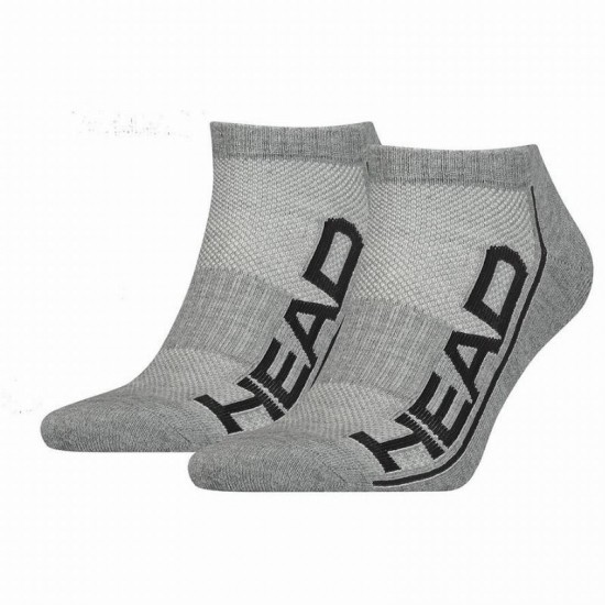 Calcetines Head Performance Sneaker Gris Negro 2 Pares