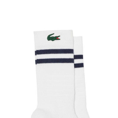 Calcetines Lacoste Sport Corte Alto Blanco Marino 1 Par