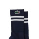 Calcetines Lacoste Sport Corte Alto Marino Blanco 1 Par