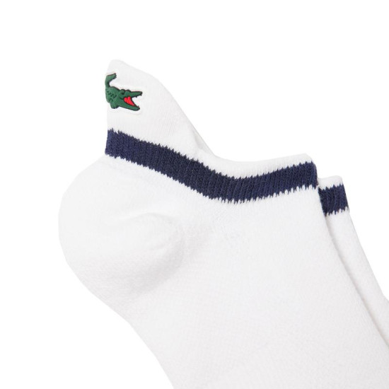 Calcetines Lacoste Sport Corte Bajo Blanco Marino 1 Par