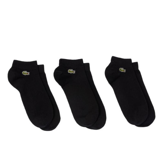 Calcetines Lacoste Sport Corte Bajo Negro 3 Pares
