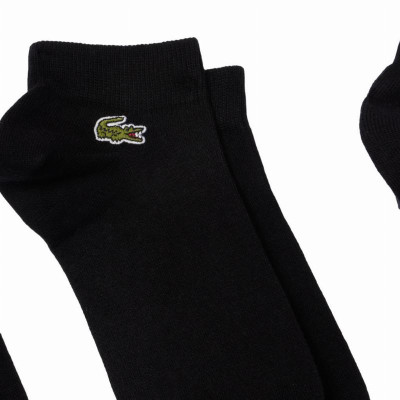 Calcetines Lacoste Sport Corte Bajo Negro 3 Pares