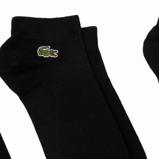 Calcetines Lacoste Sport Corte Bajo Negro 3 Pares