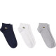 Calcetines Lacoste Sport Corte Bajo Negro Marino Blanco 3 Pares