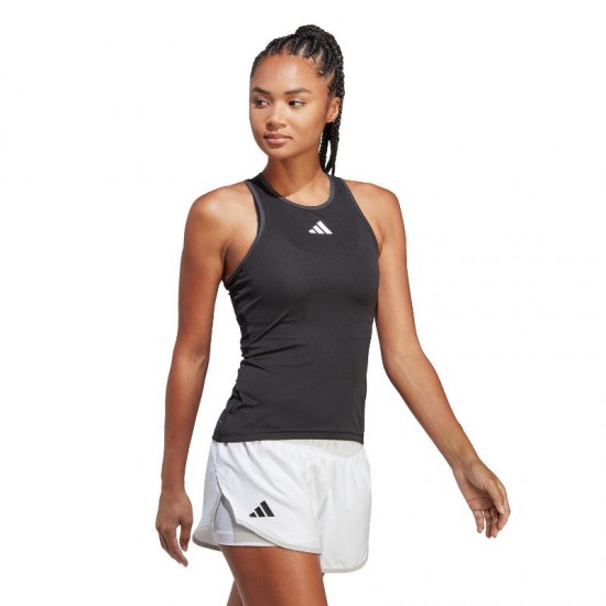 Camiseta Adidas Club Negro Gris Mujer