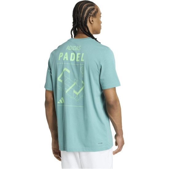 Camiseta Adidas Padel Graphic Verde Azulado