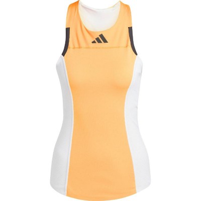 Camiseta Adidas Pro Naranja Blanco Mujer