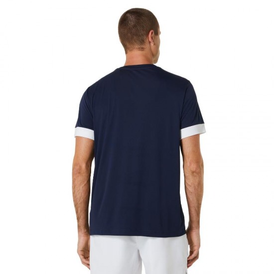 Camiseta Asics Court SS Marino Blanco