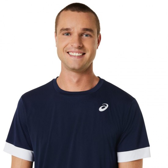 Camiseta Asics Court SS Marino Blanco