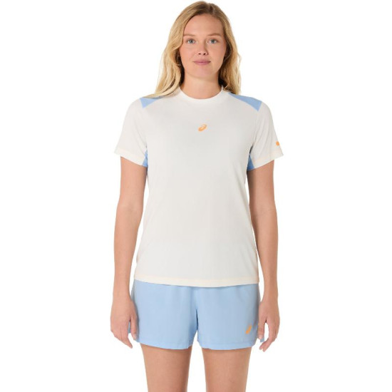 Camiseta Asics Padel Court Crema Mujer