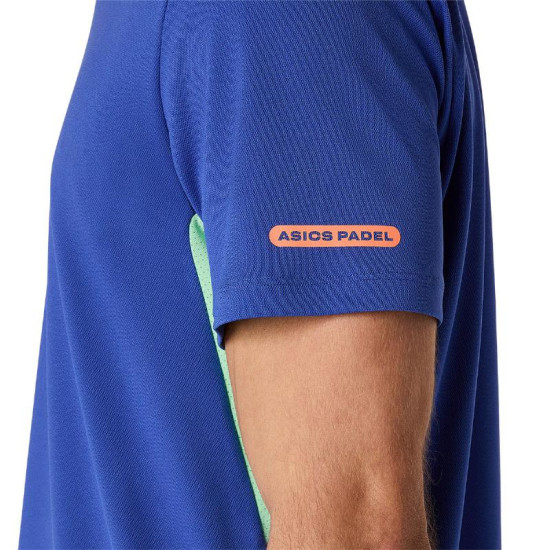 Camiseta Asics Padel Court SS Top Azul Cobalto Menta