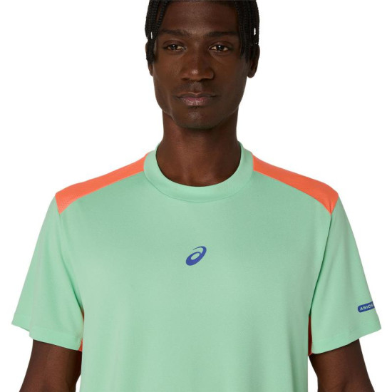 Camiseta Asics Padel Court SS Top Menta Coral