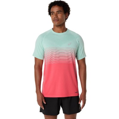 Camiseta Asics Seamless SS Top Coral Verde