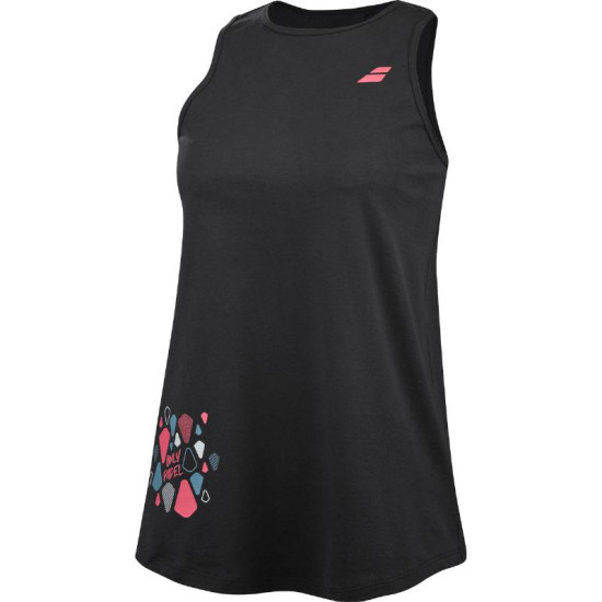 Camiseta Babolat Cotton Negro Rosa