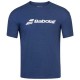 Camiseta Babolat Exercise Azul Oscuro Jaspeado