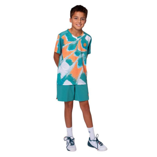 Camiseta Bidi Badu Melbourne V-Neck Petroleo Naranja Junior