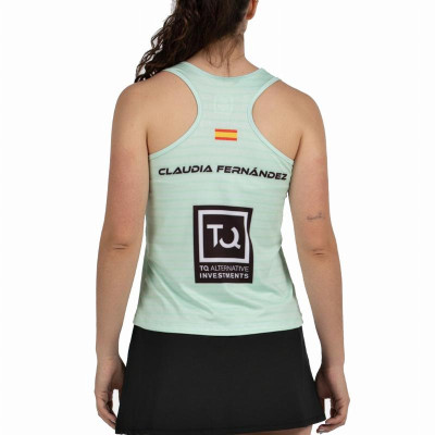 Camiseta Bullpadel Claudia Fernandez Premier Padel Adies Verde Agua