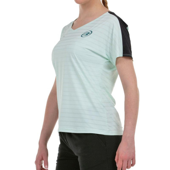 Camiseta Bullpadel Gemma Triay 25V Verde Agua Bicolor
