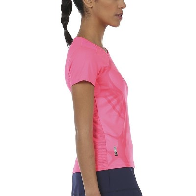 Camiseta Bullpadel Imperia Rosa Fluor