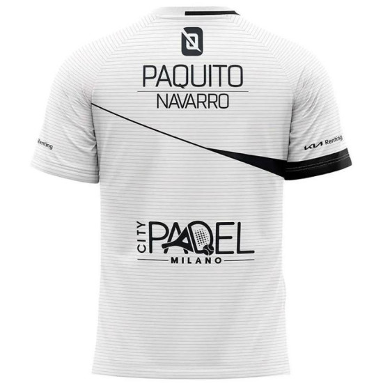 Camiseta Bullpadel Paquito Navarro Linde Blanco Junior