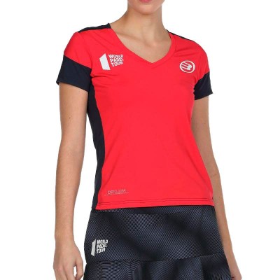 Camiseta Bullpadel WPT Rollaz Carmesi Fluor