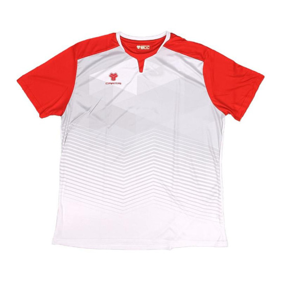 Camiseta Cartri School Blanco Gris Rojo