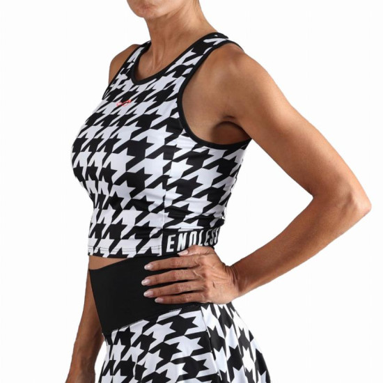 Camiseta Endless Chill Negro Houndstooth