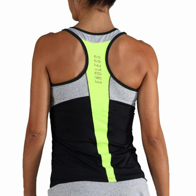 Camiseta Endless Mile Negro Amarillo Gris