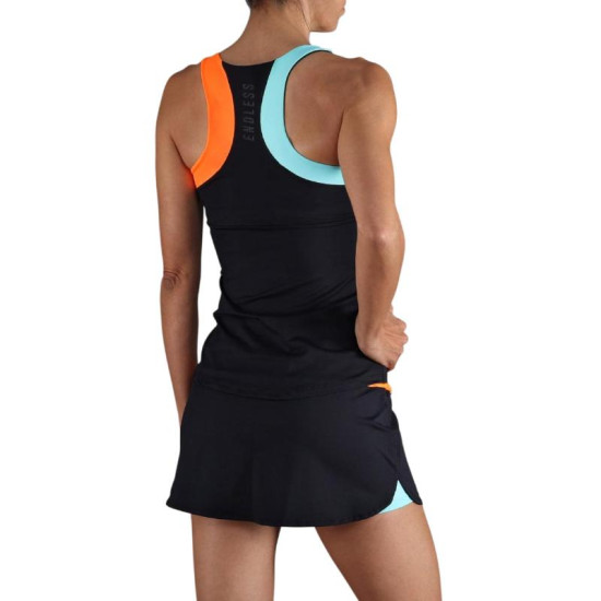 Camiseta Endless Race Negro Naranja