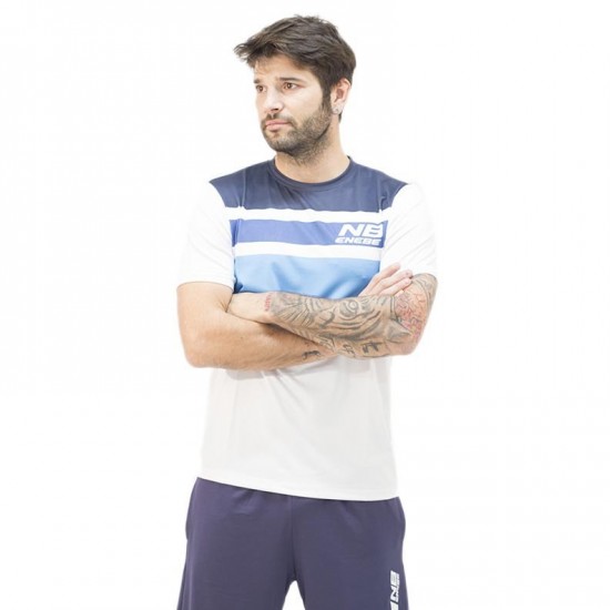 Camiseta Enebe Sensor Pro Blanco Azul