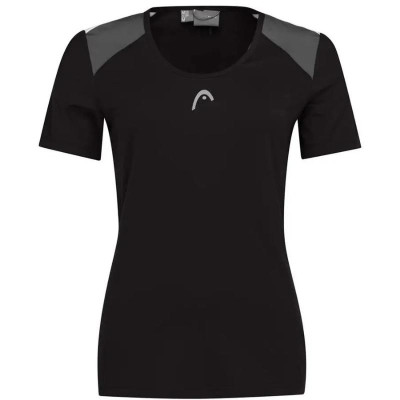 Camiseta Head Club 22 Tech Negro Mujer