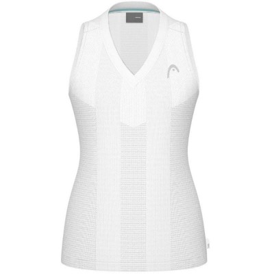 Camiseta Head Performance Blanco Plata Mujer
