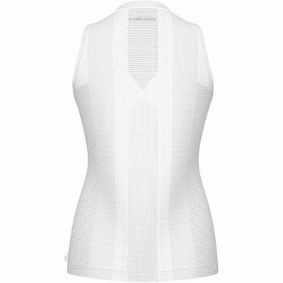 Camiseta Head Performance Blanco Plata Mujer