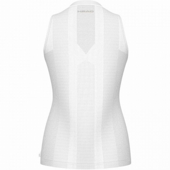 Camiseta Head Performance Blanco Plata Mujer