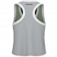 Camiseta Head Play Crop Top Verde Gris Mujer