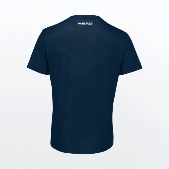 Camiseta Head Slice Azul Oscuro Blanco