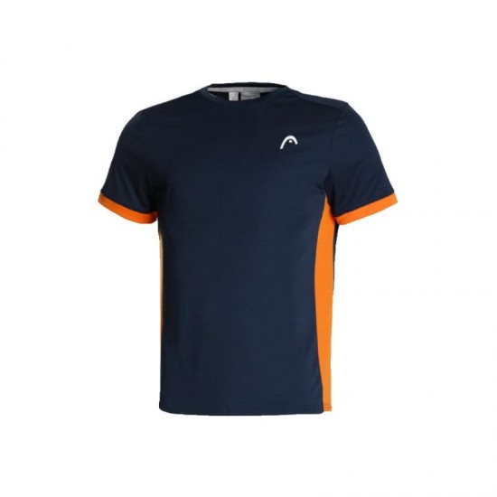 Camiseta Head Slice Azul Oscuro Naranja