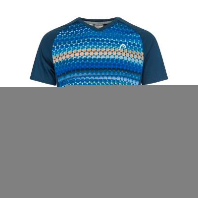 Camiseta Head Topspin Azul Oscuro Naranja