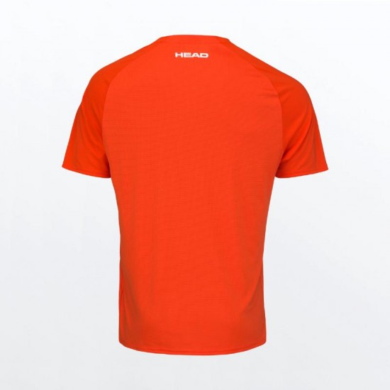 Camiseta Head TopSpin Mandarina Print Vision Junior