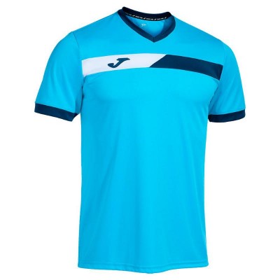 Camiseta Joma Court Turquesa Fluor Marino Blanco