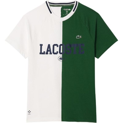 Camiseta Lacoste Daniil Medvedev Blanco Verde