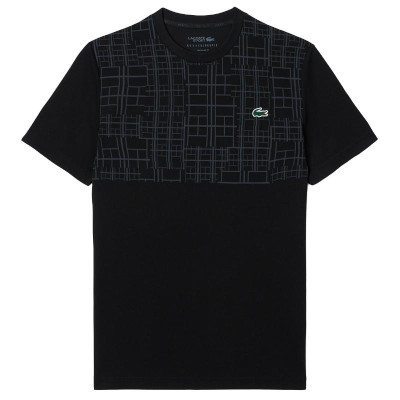 Camiseta Lacoste Novak Djokovic Ultra Dry Negro