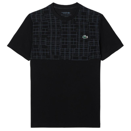 Camiseta Lacoste Novak Djokovic Ultra Dry Negro