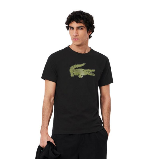 Camiseta Lacoste Sport Negro Kaki