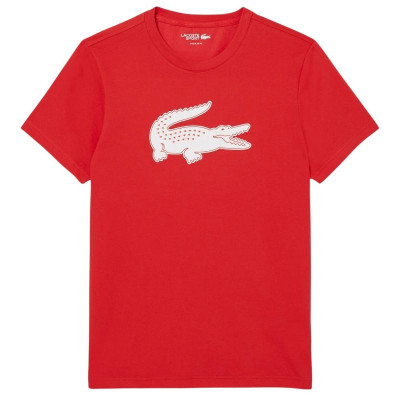 Camiseta Lacoste Sport Rojo Blanco